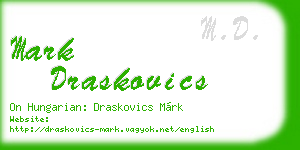 mark draskovics business card