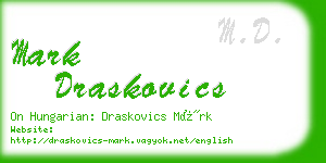 mark draskovics business card
